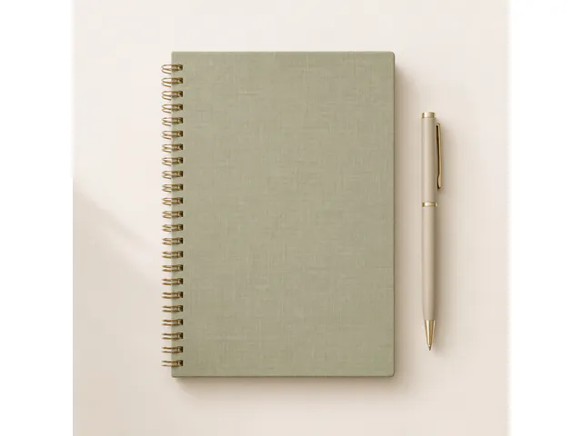 [DEMO] Linen Cover Notebook — Sage