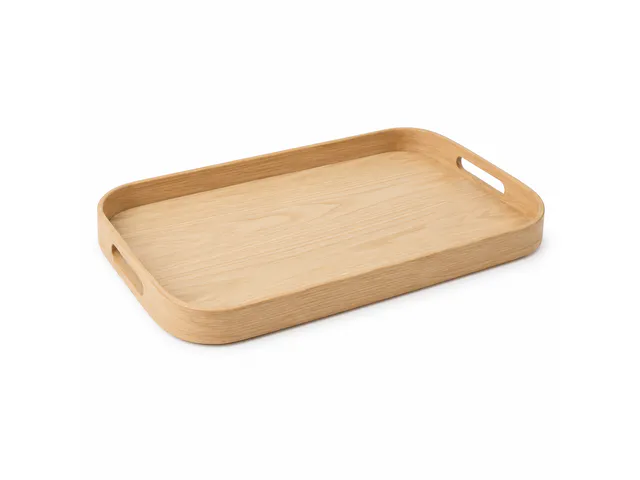 [DEMO] Light Wood Serving Tray — Natural Oak
