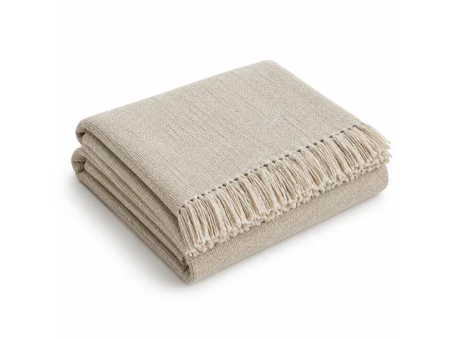 [DEMO] Textured Woven Throw — Oatmeal